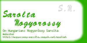 sarolta mogyorossy business card
