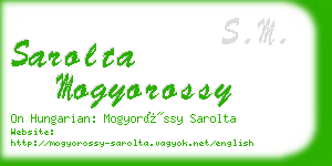 sarolta mogyorossy business card